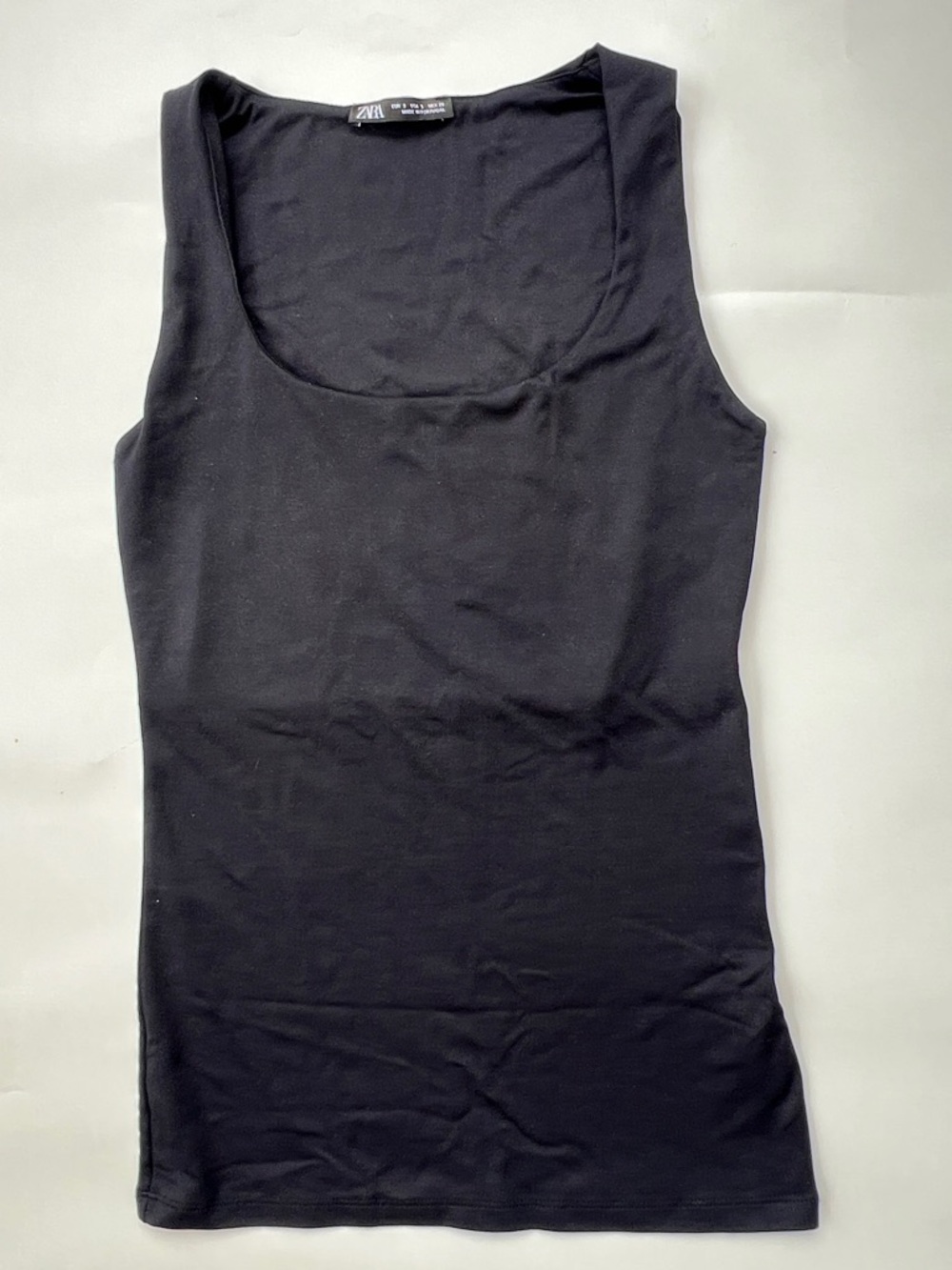 Zara Black Scoop Neck Tank Top